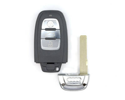 Audi 3 Button Smart Key Remote Case - 3