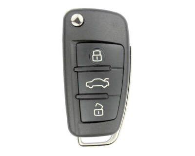 Audi A6 Q7 3 Buttons Flip Remote Key ID8E 433Mhz - Aftermarket 4F0837220M - 