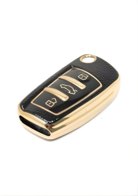 Audi Black Gold Nano Key Cover For A1, A3, A4, A5, A6, A7, Q3, Q5, Q7 - 2
