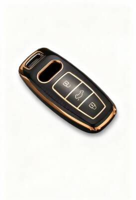 Audi Luxury Black Gold Nano Key Cover for A3, A6L, A7, A8, Q8, E-Tron C8, D5 (2021–2022 Models) - Audi
