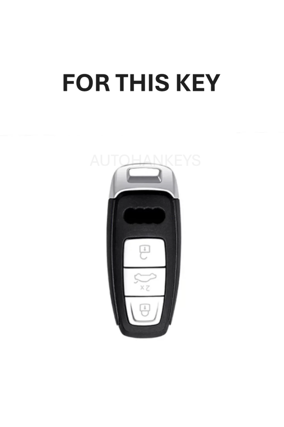 Audi Luxury Black Gold Nano Key Cover for A3, A6L, A7, A8, Q8, E-Tron C8, D5 (2021–2022 Models) - 2