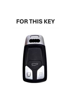 Audi Luxury Key Cover, White-Gold Nano Protective Case, Premium Quality, Compatible with A4 B9, A5, A6, 8S, 8W, Q5, Q7 4M, S4, S5, S7, TT, TTS, TFSI, RS Models - 3