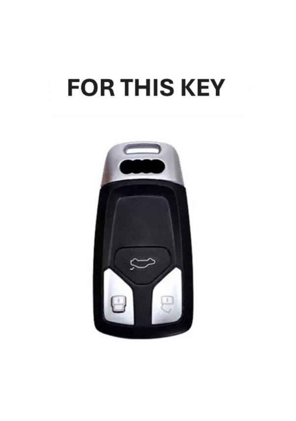 Audi Luxury Key Cover, White-Gold Nano Protective Case, Premium Quality, Compatible with A4 B9, A5, A6, 8S, 8W, Q5, Q7 4M, S4, S5, S7, TT, TTS, TFSI, RS Models - 3