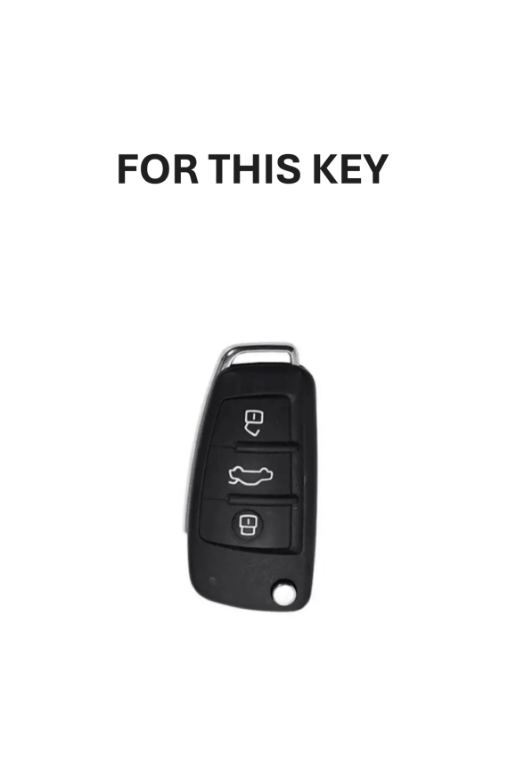 Audi Luxury Nano Key Cover Black Gold for A1 A3 A4 A5 A6 A7 Q3 Q5 Q7 - 3