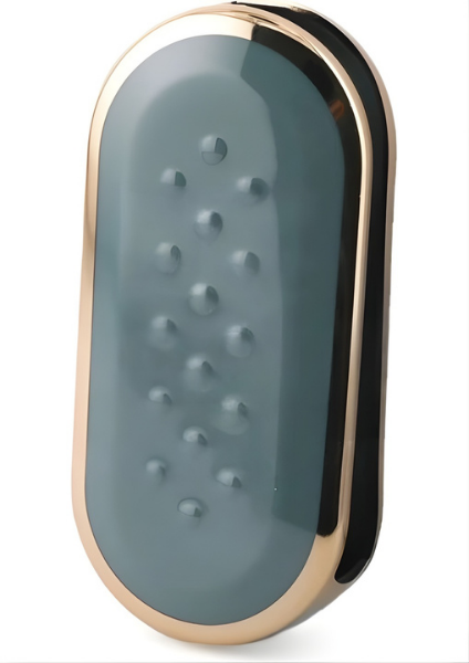 Fiat Luxury Nano Flip Key Cover, Gray-Gold Design, Compatible with Doblo, Ducato, 3-Button Premium Quality - 2