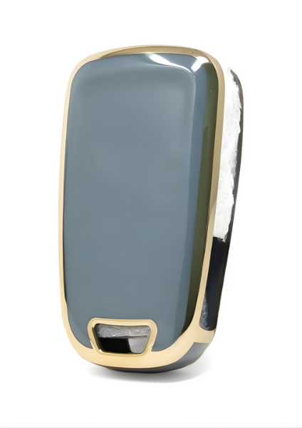 Opel Luxury Nano Key Cover, Gray-Gold Design, 3-Button Premium Protector, Compatible with Astra J, Insignia, Corsa, Chevrolet Aveo T300, Cruze - 2