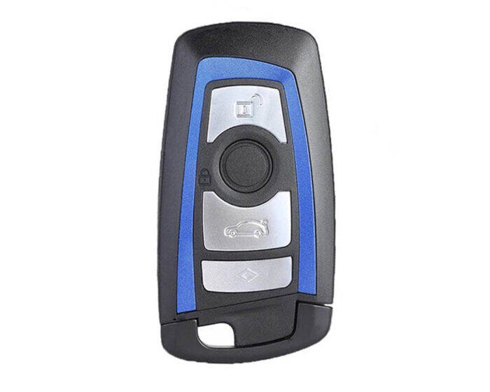 BMW CAS4 4 Buttons Smart Key Shell Remote Case Blue - 1