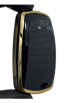 BMW Key Cover, Black-Gold, 3 Buttons, Compatible with 1, 3, 5, 7 Series, X1, X3, X4, X5, F10, F15, F16, F20, F30, F18, F25, M3, M4, E34 Models, Luxury Protective Case - 3