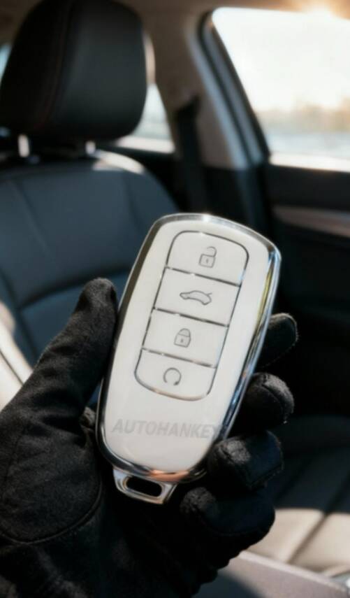 Chery Luxury Nano Key Cover White Silver for Tiggo 8 Pro Omoda 5 Tiggo 7 - 1