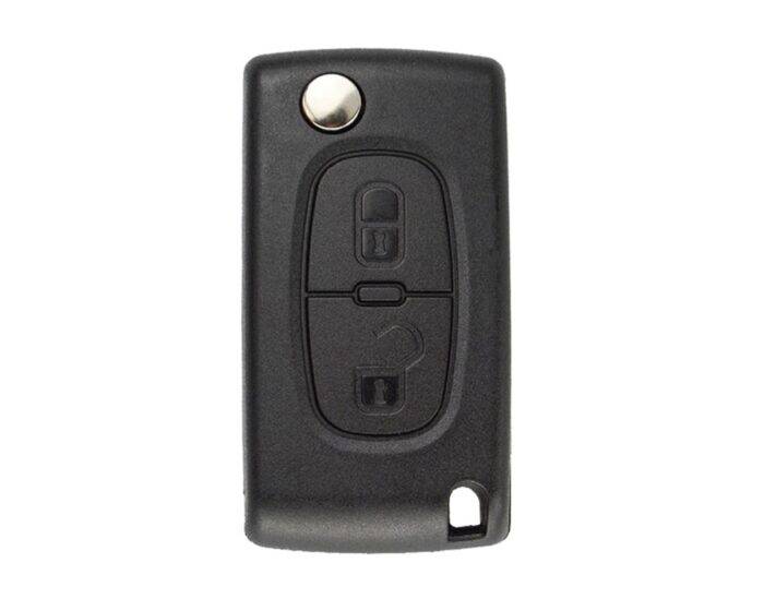 Citroen 2 Buttons Key Shell Remote Case No Battery Holder - 1