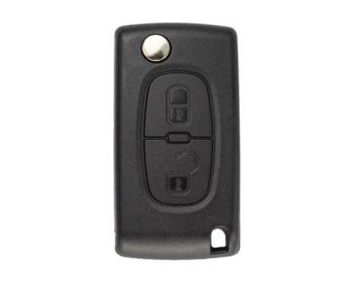 Citroen 2 Buttons Key Shell Remote Case with Battery Holder - Citroen