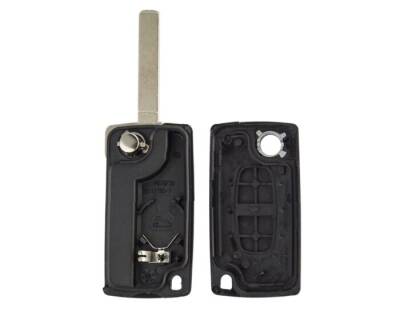 Citroen 2 Buttons Key Shell Remote Case with Battery Holder - 2