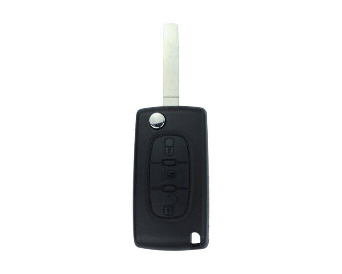 Citroen 3 Buttons Key Shell Remote Case Light Button No Battery Holder - 3