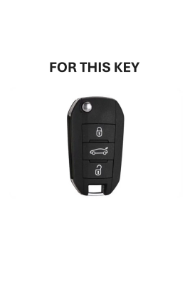 Citroen Luxury Key Cover, Nano Protection, White Gold, Compatible with C3, C4, C5, Jumpy Models - 2