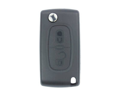Citroen Peugeot 307 Flip 2 Buttons Remote Case Key Shell HU83 - Peugeot