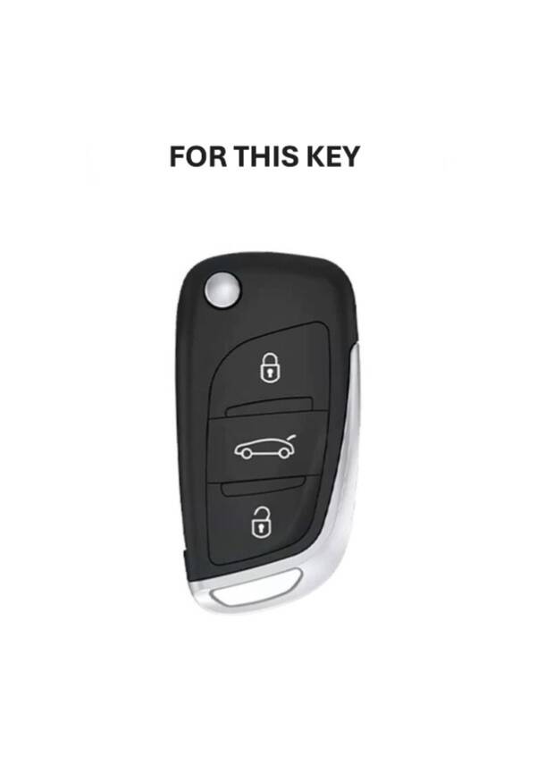 Citroen-Peugeot Luxury Gold White Nano Protective Key Cover For C1, C2, C3, C4, C5, 306, 407, 807, DS, DS4, DS6 - 2