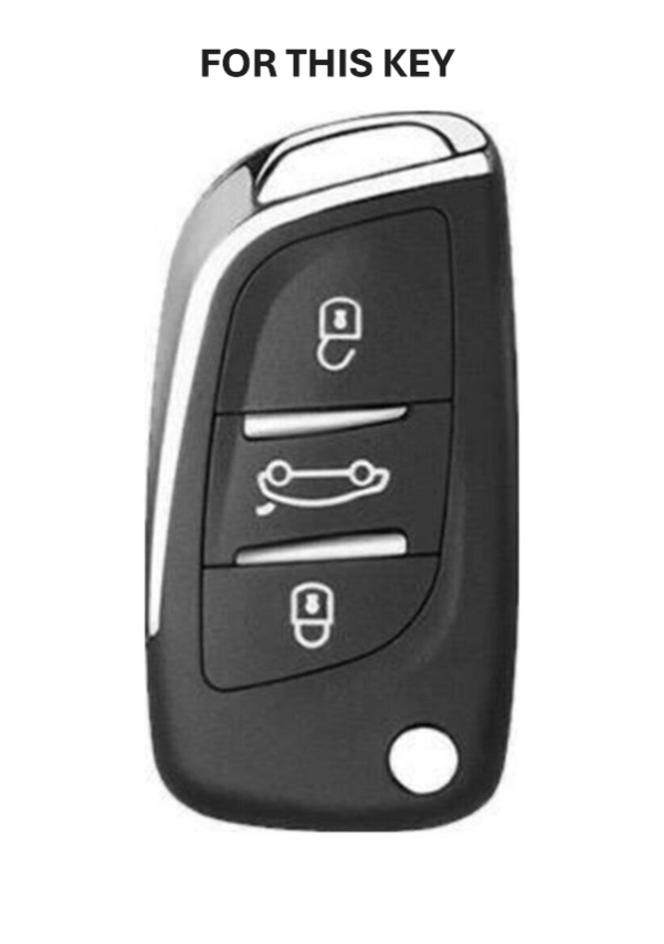 Citroen & Peugeot Luxury Nano Key Cover, Black-Gold, Premium Protective Case Compatible with C1, C2, C3, C4, C5, 306, 407, 807, DS, DS4, DS6 - 3