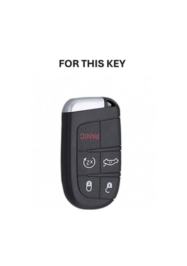 Dodge Luxury White Gold Premium Nano Protective Key Case Compatible with Renegade, Grand Cherokee, Chrysler Models - 2