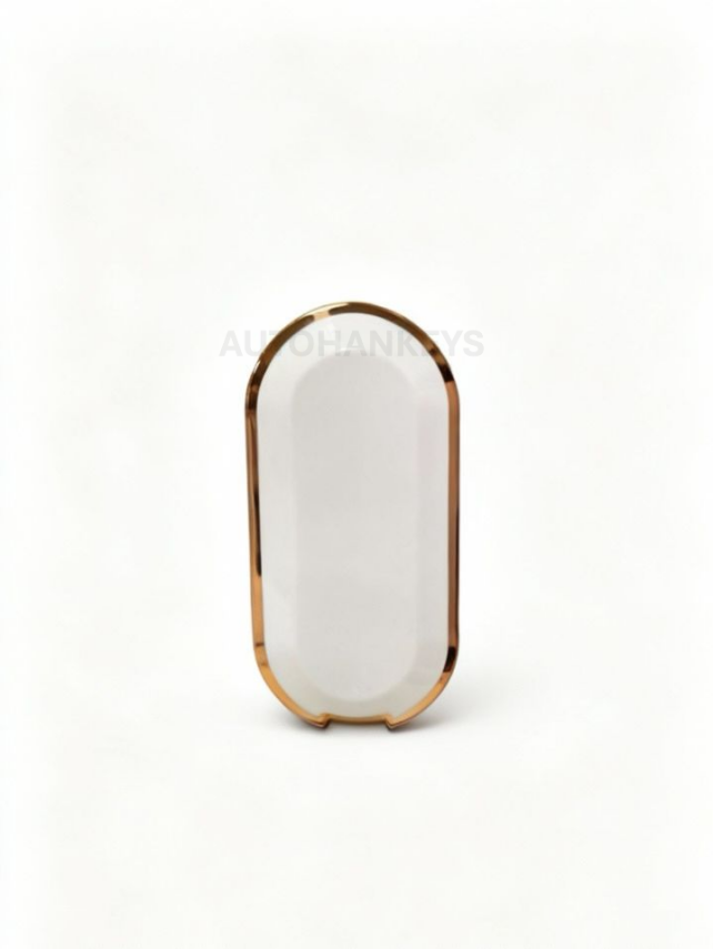 Fiat Classic White Gold Nano Protective Key Case 3 Buttons Compatible with Doblo, Ducato, 500, Lancia Models - 2