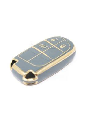 Fiat Egea Cross 500 Gray Gold Luxury Smart Key Case 3 Buttons - 2