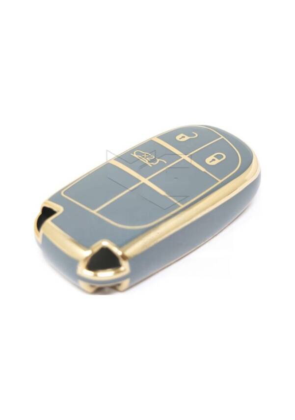 Fiat Egea Cross 500 Gray Gold Luxury Smart Key Case 3 Buttons - 2