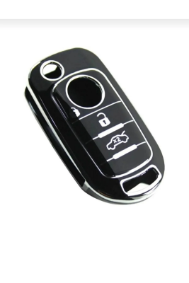 Fiat Egea Key Cover 3 Buttons Nano Protection Black Silver - 2
