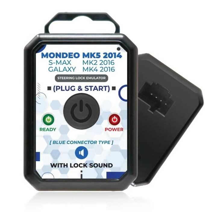 Ford Mondeo / S-MAX / Galaxy Steering Lock Emulator – With Lock Sound – Plug & Start – No Programming Required | MK17445 | Compatible with Blue Connector Type (Av6N-3F880-Kx) - 1