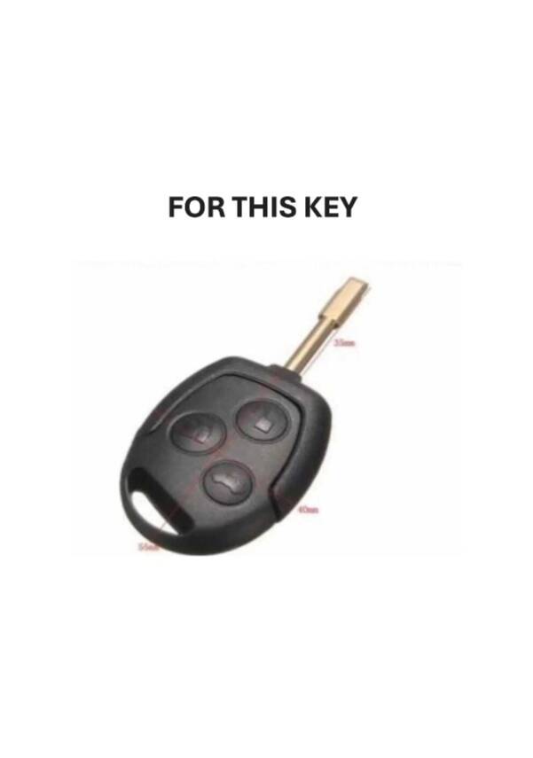 Ford Silicone Key Protection Cover, Black Color, 3-Button, Compatible with Fiesta, Mondeo, Focus, Transit, Fusion - 2