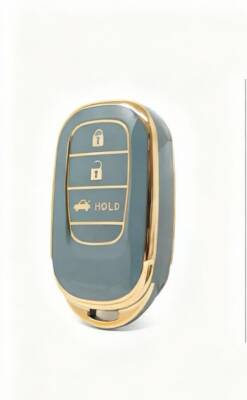 Honda Luxury Gray Gold Nano Smart Key Cover For FE1 Civic, CR-V, HR-V, Accord - Honda