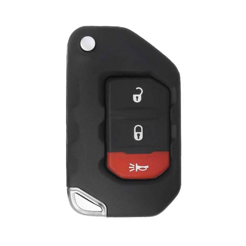 Jeep Wrangler 2018-2022 Smart 2+1 Buttons Modified Remote Key 433MHz - Aftermarket 68416782AA, 68416782AB, 68416782AC - 1
