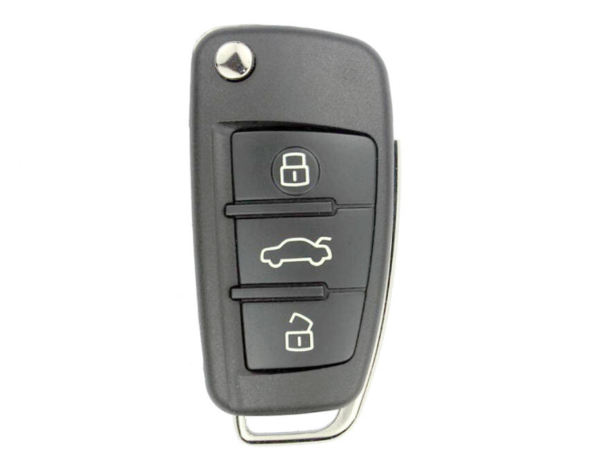 KD B02-3 Universal Flip Remote Key – Audi Style 3-Button Design - 1