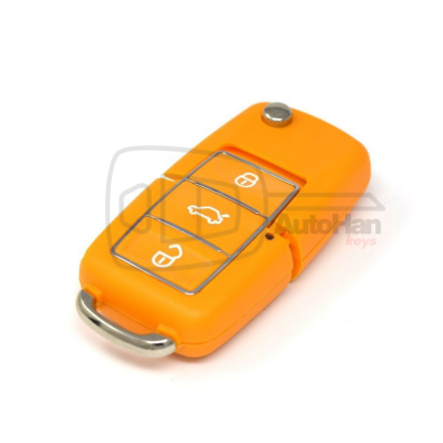 KeyDiy B01-3 Universal Flip Remote – 3-Button VW-Style Orange Edition - Volkswagen