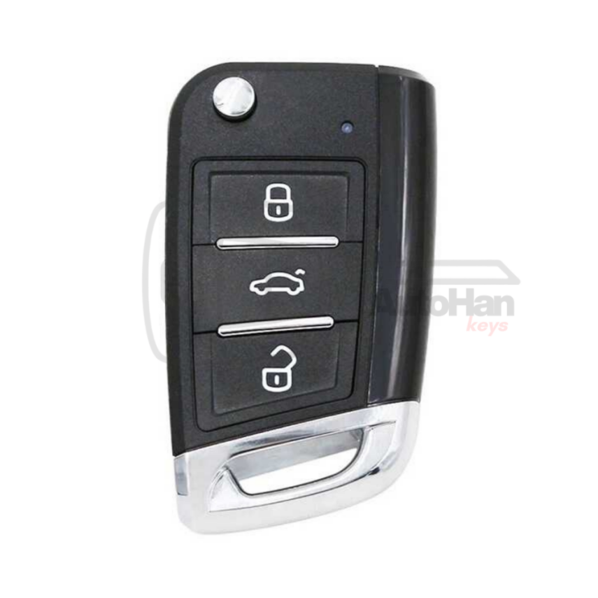 KeyDiy KD NB15 Universal Flip Remote – VW MQB Style 3-Button Remote - 1