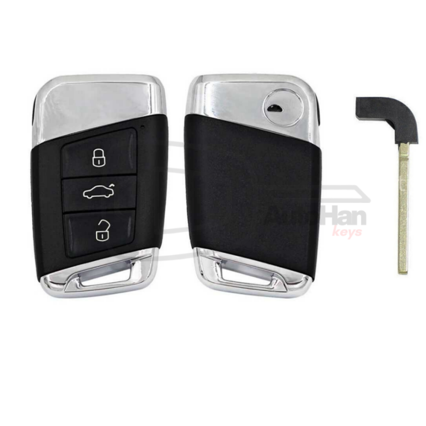 KeyDiy KD ZB17 Universal Smart Remote – Volkswagen Style 3-Button Smart Key - 1