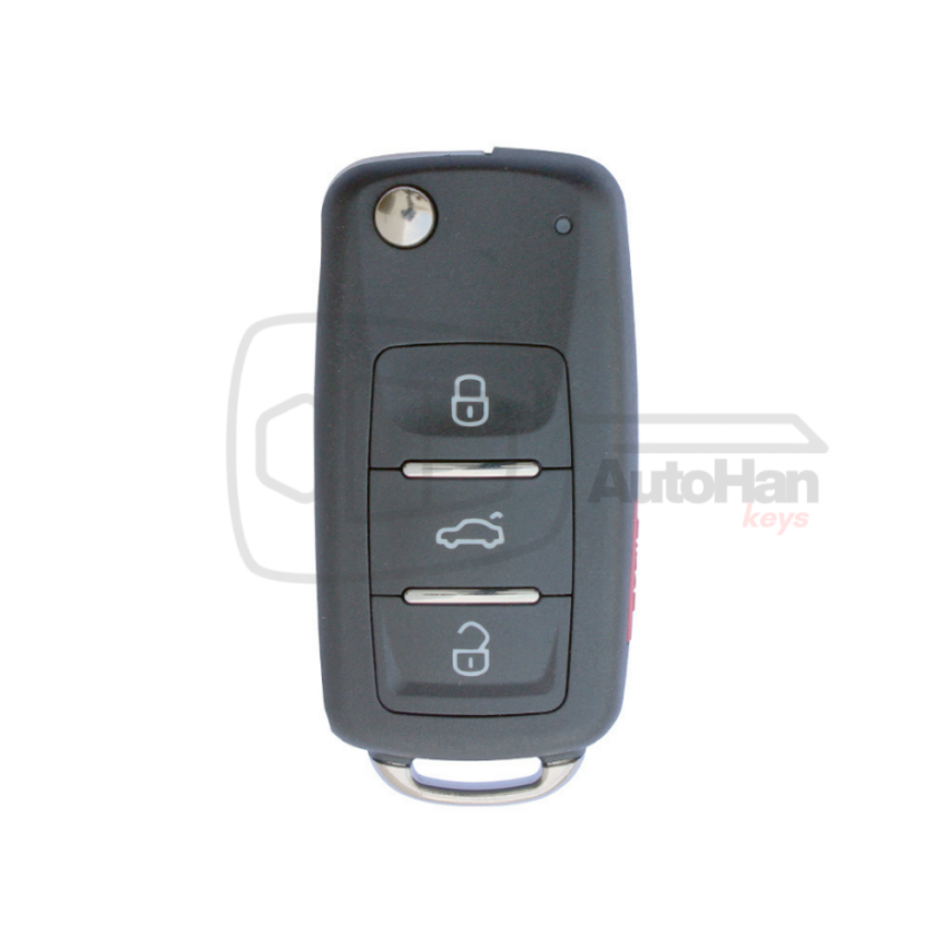 KeyDiy NB08-4 Universal Multi-Function Flip Remote – 4-Button VW-Style Remote - 1