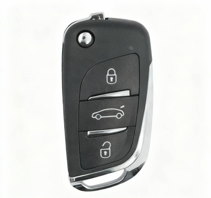 KeyDiy Xhorse Citroen 3 Buttons Flip Key Shell Remote Case with Battery Holder - 1