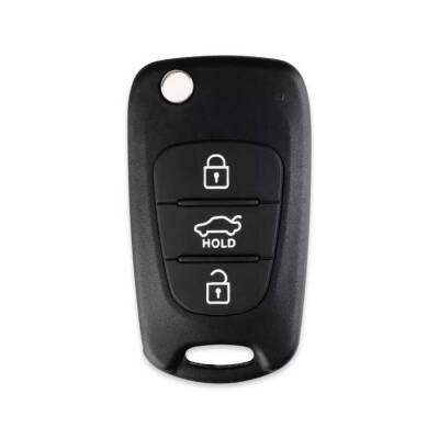 Kia Hyundai 3 Buttons Flip Key Shell Remote Case TOY48 - Kia