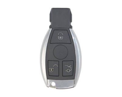 Mercedes BGA Chrome 3 Buttons Key Shell Remote Case - Mercedes