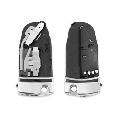 Mercedes Chrome 3 Buttons 2 Battery Remote Case Key Shell - 3