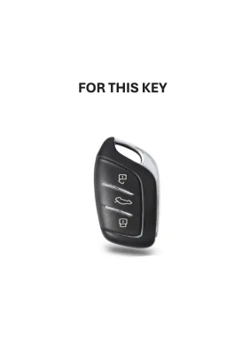 MG Luxury White Silver Nano Key Cover For HS, GT, ZS, EV, ZX, MG5, MG6, Roewe RX3, RX5, i5, eRX5, i6 - 2