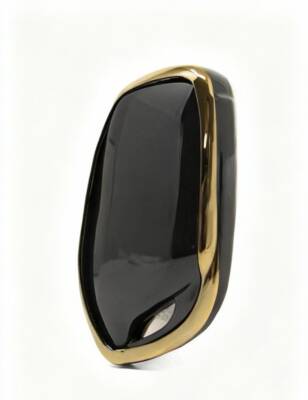 MG & Roewe Nano Key Cover, Black-Gold Color, Compatible with HS, GT, ZS, EV, ZX, MG5, MG6, RX3, RX5, I5, ERX5, I6 Models - 3