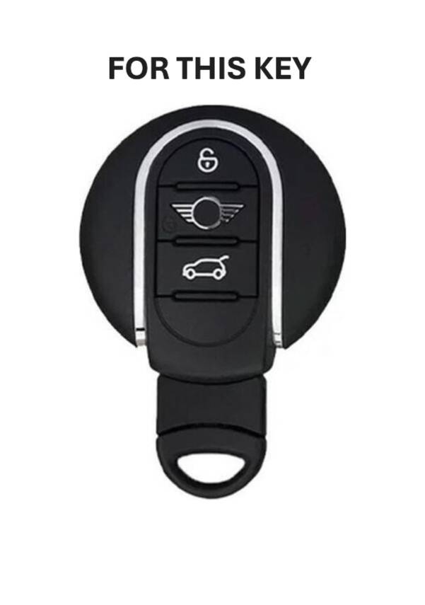 Mini Cooper Luxury Nano Key Cover, Black-Gold, Premium Protective Smart Key Case for Countryman - 3
