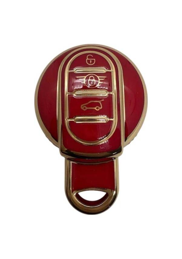 Mini Countryman Luxury Nano Key Cover, Red-Gold Color, Premium Protective Coating - 1