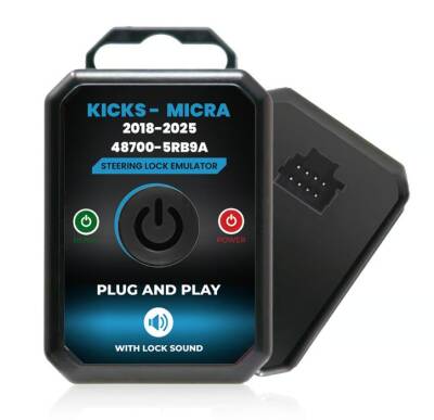 Nissan Micra & Kicks Steering Lock Emulator (2018–2025) – Plug & Play ESL/ELV Simulator with Lock Sound | 48700-5RB9A Compatible | MK3 - Nissan