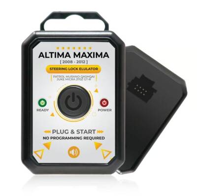 Nissan Steering Lock Emulator – Plug & Start – With Lock Sound – No Programming Required | Compatible with Altima, Maxima, Patrol, Murano, Qashqai, Juke, Micra, 370Z, GT-R (2008–2012) | MK9578 - Nissan