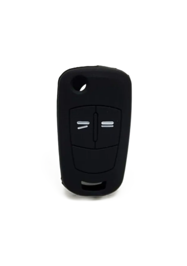 Opel Key Cover, Black Silicone Protective Case, Compatible with Corsa D and Astra H Models - 1