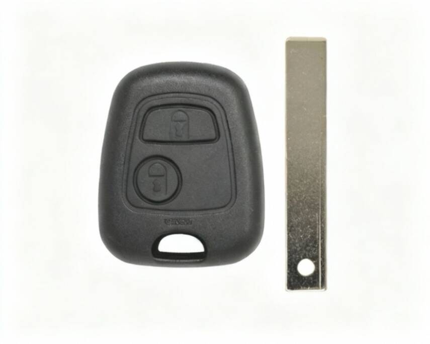 Peugeot 2 Buttons Remote Case Key Shell HU83 - 1