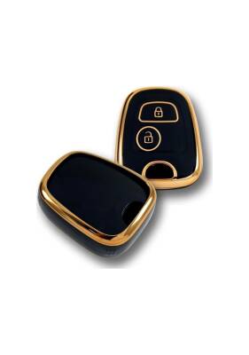 Citroen-Peugeot Black Gold 2 Button Key Remote Case Compatible with 206, 106, Partner, Citroen C1, C3, Berlingo Models - 2