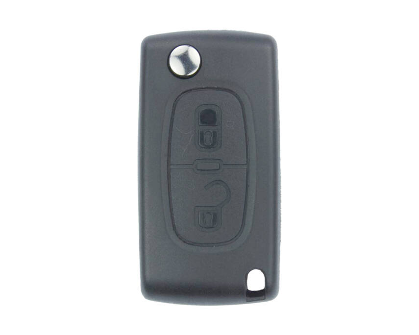 Peugeot Flip 2 Buttons Remote Case Key Shell - No Battery Holder - 1