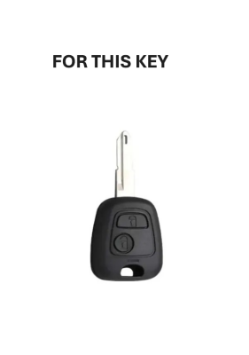 Premium Nano Key Cover, White-Silver Design, Compatible with Peugeot 106, 107, 206, 207, 306, 307, 406, 407 and Citroen C1, C4 — Luxury Car Key Protector - 3